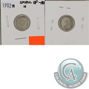 1902H Small H Canada 5-cents EF-AU (EF-45) $