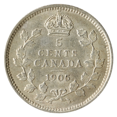 1905 Canada 5-cents Almost Uncirculated (AU-50) $