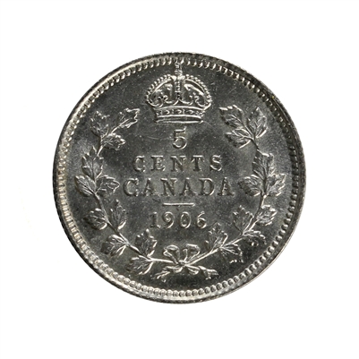 1906 Canada 5-cents AU-UNC (AU-55) $