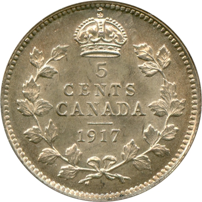 1917 Canada 5-cents UNC+ (MS-62) $