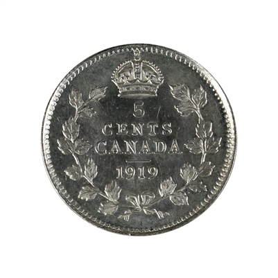 1919 Canada 5-cents UNC+ (MS-62) $