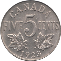 1923 Canada 5-cents AU-UNC (AU-55) $