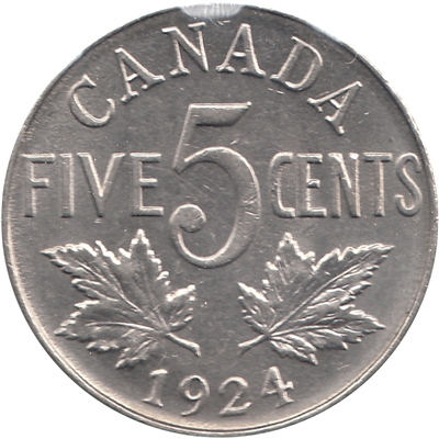 1924 Canada 5-cents Uncirculated (MS-60) $