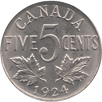 1924 Canada 5-cents UNC+ (MS-62) $