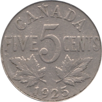 1925 Canada 5-cents Fine (F-12) $