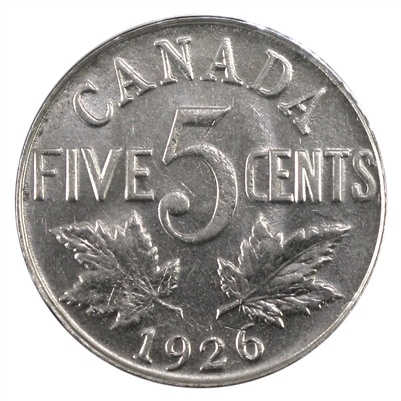 1926 Near 6 Canada 5-cents AU-UNC (AU-55) $