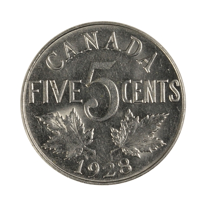 1928 Canada 5-cents AU-UNC (AU-55) $