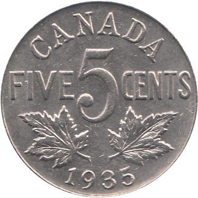 1935 Canada 5-cents Uncirculated (MS-60) $