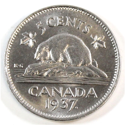 1937 Canada 5-cents Uncirculated (MS-60)