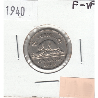 1940 Canada 5-cents F-VF (F-15)