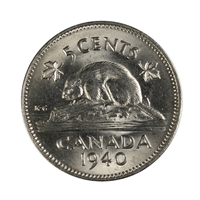1940 Canada 5-cents Brilliant Uncirculated (MS-63) $