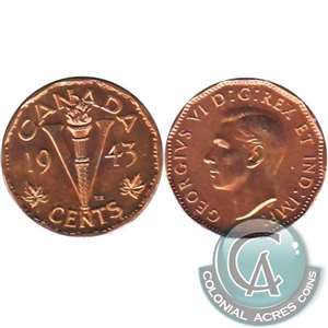 1943 Tombac Canada 5-cents Brilliant Uncirculated (MS-63)