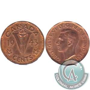 1943 Tombac Canada 5-cents Almost Uncirculated (AU-50)