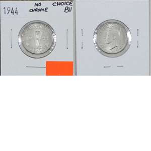 1944 No Chrome Canada 5-cents Choice Brilliant Uncirculated (MS-64) $