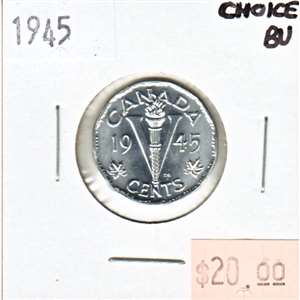1945 Canada 5-cents Choice Brilliant Uncirculated (MS-64)