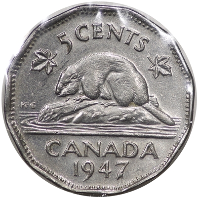 1947 Canada 5-cents Extra Fine (EF-40)