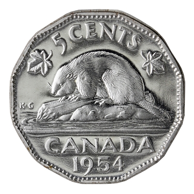 1954 Canada 5-cents Proof Like