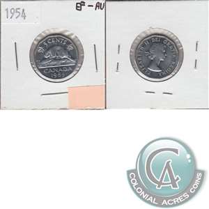 1954 Canada 5-cents EF-AU (EF-45)