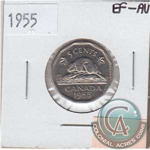 1955 Canada 5-cents EF-AU (EF-45)