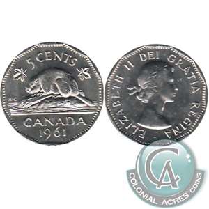 1961 Canada 5-cents Brilliant Uncirculated (MS-63)