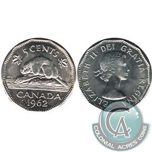 1962 Canada 5-cents Choice Brilliant Uncirculated (MS-64)