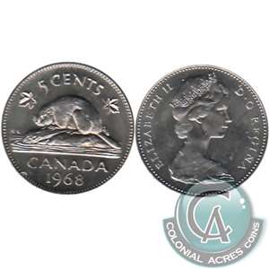 1968 Canada 5-cents Brilliant Uncirculated (MS-63)