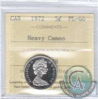 1972 Canada 5-cents ICCS Certified PL-66 Heavy Cameo