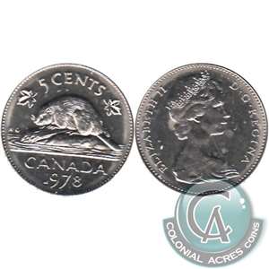 1978 Canada 5-cents Brilliant Uncirculated (MS-63)