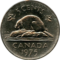 1975 Canada 5-cents Brilliant Uncirculated (MS-63)