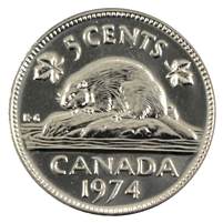 1974 Canada 5-cents Proof Like