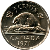 1971 Canada 5-cents Brilliant Uncirculated (MS-63)