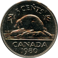 1980 Canada 5-cents Proof Like