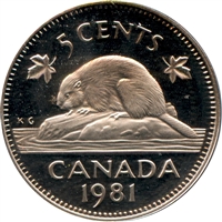 1981 Canada 5-cents Proof