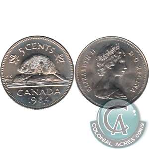 1984 Canada 5-cents Brilliant Uncirculated (MS-63)
