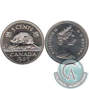 1985 Canada 5-cents Brilliant Uncirculated (MS-63)