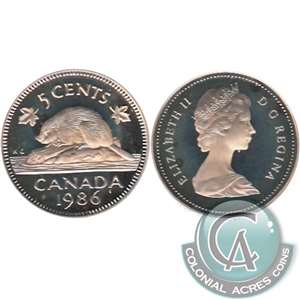 1986 Canada 5-cents Proof