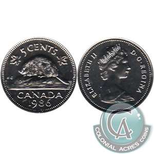1986 Canada 5-cents Proof Like