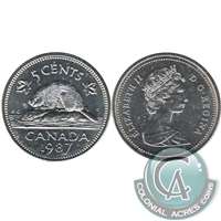 1987 Canada 5-cents Brilliant Uncirculated (MS-63)