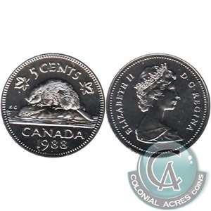 1988 Canada 5-cents Proof Like