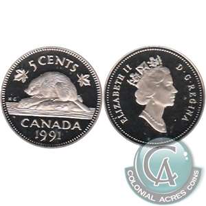 1991 Canada 5-cents Proof