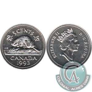 1993 Canada 5-cents Brilliant Uncirculated (MS-63)
