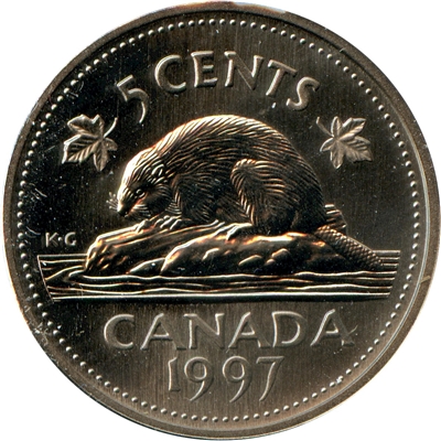 1997 Canada 5-cents Specimen