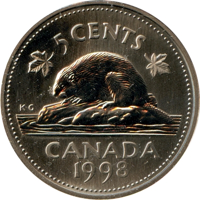 1998 Canada 5-cents Specimen