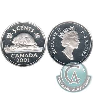 2001 Canada 5-cents Silver Proof