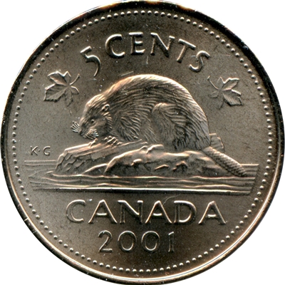 2001P Canada 5-cents Brilliant Uncirculated (MS-63)