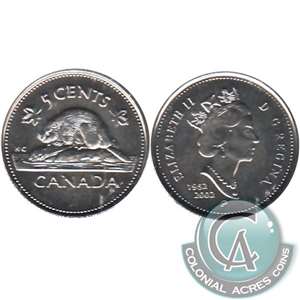 2002P Canada 5-cents Brilliant Uncirculated (MS-63)