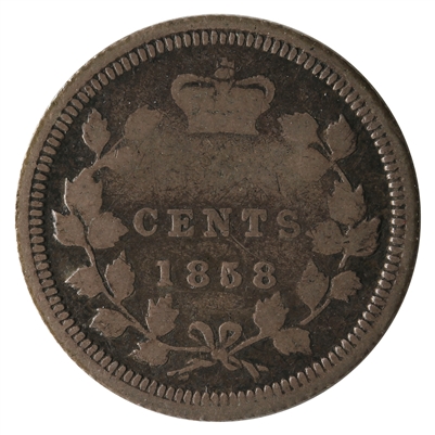 1858 Large Date Canada 5-cents G-VG (G-6) $