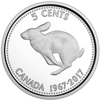 1967-2017 Canada 5-cents Centennial Commemorative Proof Silver(No Tax)