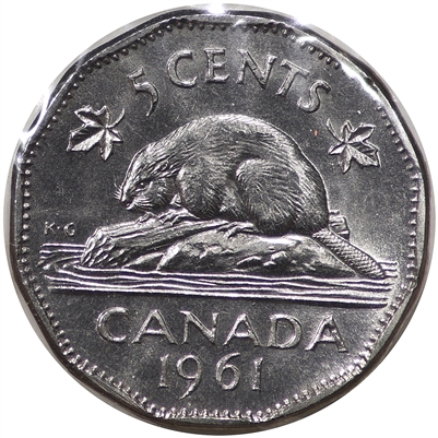 1961 Canada 5-cents Uncirculated (MS-60)