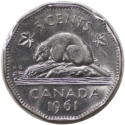 1961 Canada 5-cents Circulated